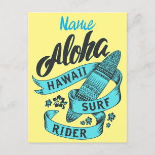 Aloha Hawaii Surf Rider Thunder_Cove Postkarte