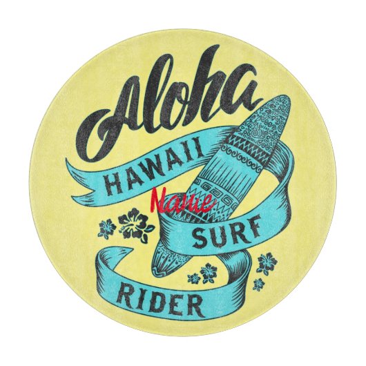 Aloha Hawaii Surf Rider Thunder_Cove Schneidebrett (Vorderseite)