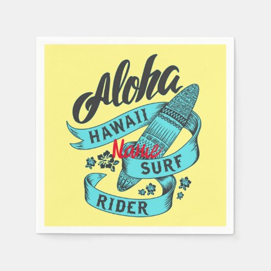 Aloha Hawaii Surf Rider Thunder_Cove Serviette (Vorderseite)
