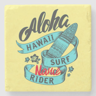 Aloha Hawaii Surf Rider Thunder_Cove Steinuntersetzer