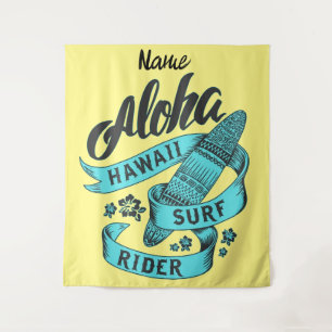 Aloha Hawaii Surf Rider Thunder_Cove Wandteppich