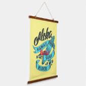 Aloha Hawaii Surf Rider Thunder_Cove Wandteppich Mit Holzrahmen (Gewinkelt)