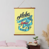 Aloha Hawaii Surf Rider Thunder_Cove Wandteppich Mit Holzrahmen (Schlafzimmer)