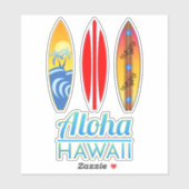 Aloha Hawaii Surfboards Aufkleber (Blatt)