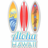 Aloha Hawaii Surfboards Aufkleber (Vorderseite)