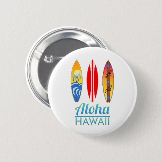 Aloha Hawaii Surfboards Button (Vorne & Hinten)