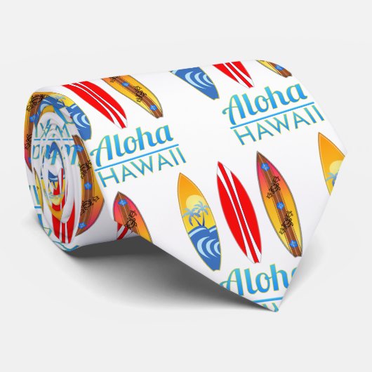 Aloha Hawaii Surfboards Krawatte (Gerollt)