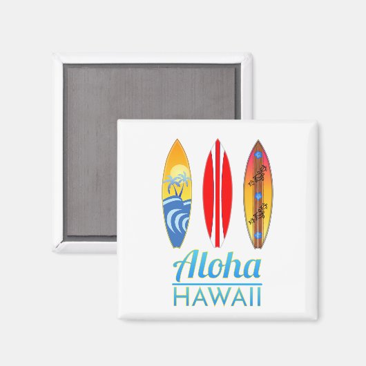 Aloha Hawaii Surfboards Magnet (Vorderseite/Rückseite)