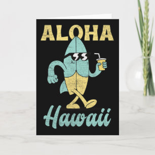 Aloha Hawaii Surfbrett Surfen Surf Lustig Hawaiian Karte