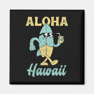 Aloha Hawaii Surfbrett Surfen Surf Lustig Hawaiian Magnet