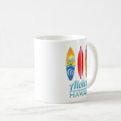 Aloha Hawaii-Surfbretter Kaffeetasse (VorderseiteRechts)