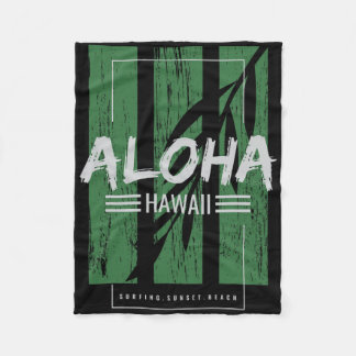 Aloha Hawaii Surfen Sunset Beach  Fleecedecke