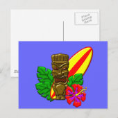 Aloha Hawaii Surfer Postkarte (Vorne/Hinten)