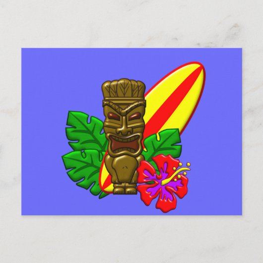 Aloha Hawaii Surfer Postkarte (Vorderseite)
