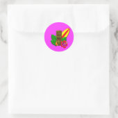 Aloha Hawaii Surfer Runder Aufkleber (Tasche)