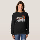 Aloha Hawaii Surfing Retro Sunset 38 Sweatshirt (Vorne ganz)