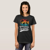 Aloha Hawaii Surfing Summer Vacation Beach Wave Su T-Shirt (Vorne ganz)