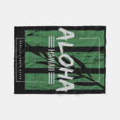Aloha Hawaii Surfing Sunset Beach  Fleecedecke (Vorderseite (Horizontal))