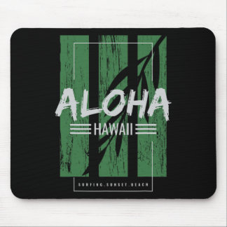Aloha Hawaii Surfing Sunset Beach Mousepad