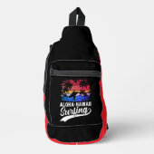 Aloha Hawaii Surfing Vibes Crossbody Bag (Vorderseite)