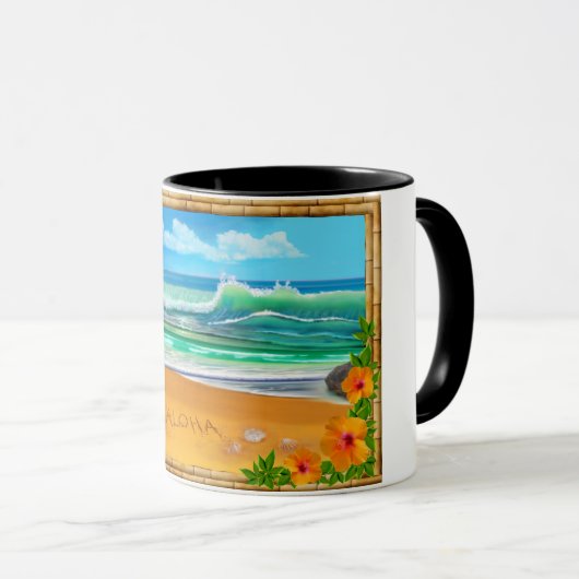 Aloha Hawaii Tasse (VorderseiteRechts)