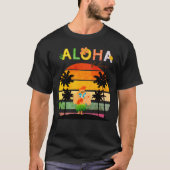 Aloha Hawaii Tee aus den 80er Jahren, Palmen, Hula (Vorderseite)