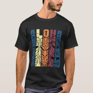 Aloha Hawaii-Themenurlaub Vintage Tiki Drei T-Shirt