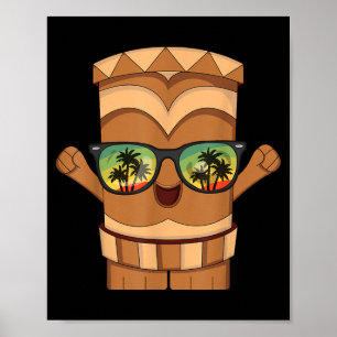 Aloha Hawaii Tiki Hawaiian Urlaub Sommer Strand Poster