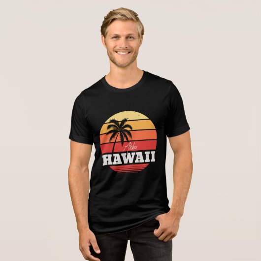 Aloha Hawaii Tri-Blend Shirt (Vorderseite voll)