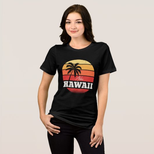 Aloha Hawaii Tri-Blend Shirt (Vorderseite voll)