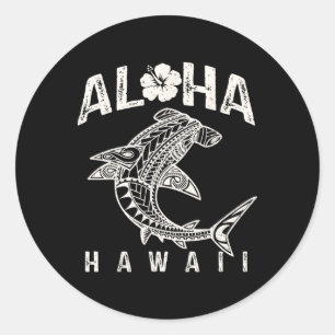 Aloha Hawaii Tril Hai Polynesischer Hawaiianischer Runder Aufkleber