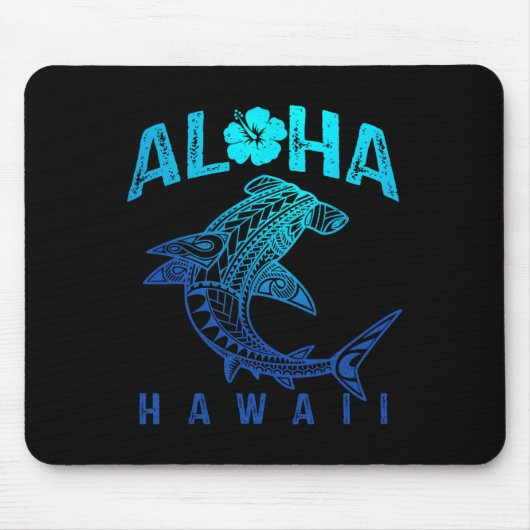 Aloha Hawaii Tril Shark Polynesian Hawaiian Beach Mousepad (Vorne)