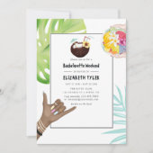 Aloha Hawaii Tropical Beach Bachelorette Wochenend Einladung (Vorderseite)