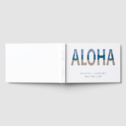 Aloha Hawaii Tropical Beach Wedding Gästebuch (Voll)