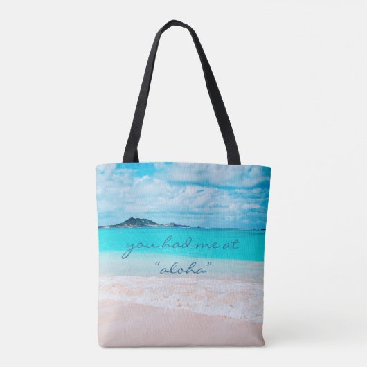 Aloha Hawaii Tropical Ocean Beach Foto Tasche (Rückseite)
