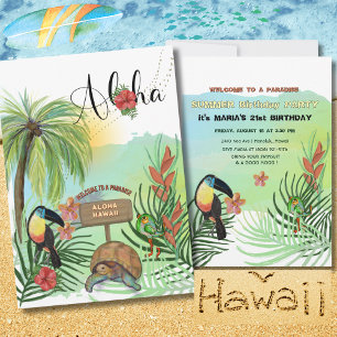 Aloha Hawaii Tropical Paradise Einladung