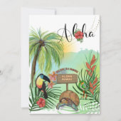 Aloha Hawaii Tropical Paradise Einladung (Vorderseite)