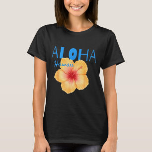 Aloha Hawaii tropische Blumen Strand Sommerferien T-Shirt