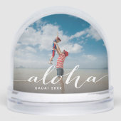 Aloha Hawaii Vacation Foto Schneekugeln (Vorderseite)