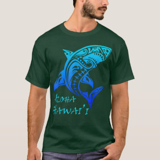 Aloha Hawaii Vintag Hawaiianinsel Stammeshai T-Shirt