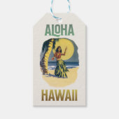 Aloha Hawaii Vintag Hula Girl Geschenkanhänger (Vorderseite)