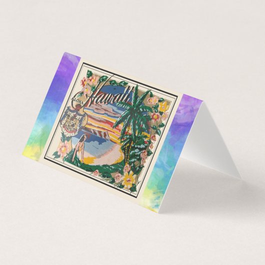 Aloha Hawaii Vintage Reisekarte (Vorderseite)