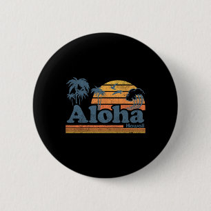 Aloha Hawaii Vintage Strand Sommer Surfen 70er Ret Button