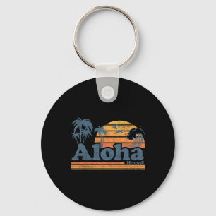 Aloha Hawaii Vintage Strand Sommer Surfen 70er Ret Schlüsselanhänger