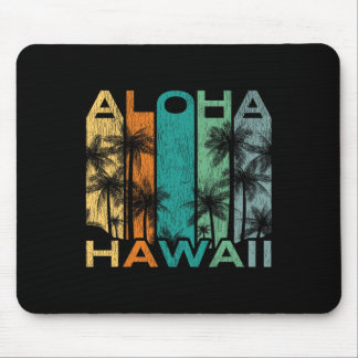 Aloha Hawaii Vintage Surfboard  Mousepad