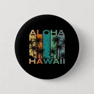Aloha Hawaii Vintage-Surfbrett Button