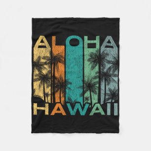 Aloha Hawaii Vintage-Surfbrett Fleecedecke