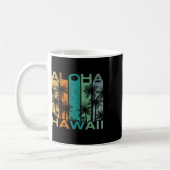 Aloha Hawaii Vintage-Surfbrett Kaffeetasse (Links)