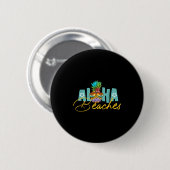 Aloha Hawaii von der Insel fühlt den Aloha Aloha Button (Vorne & Hinten)