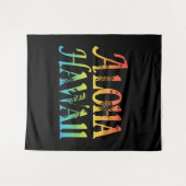 Aloha Hawaii Wandteppich (Vorderseite (Horizontal))